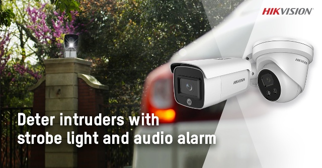 Hikvision launches AcuSense network cameras with strobe light and alarm to instantly deter intruders 